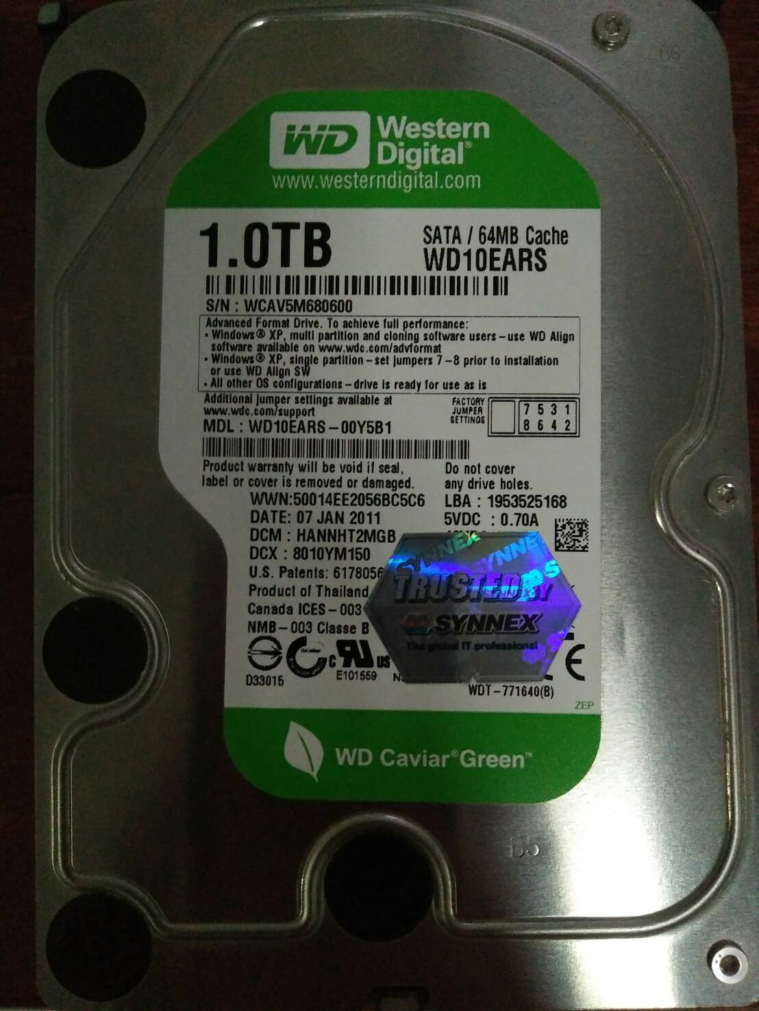 western digital wd10eads -11m2b3