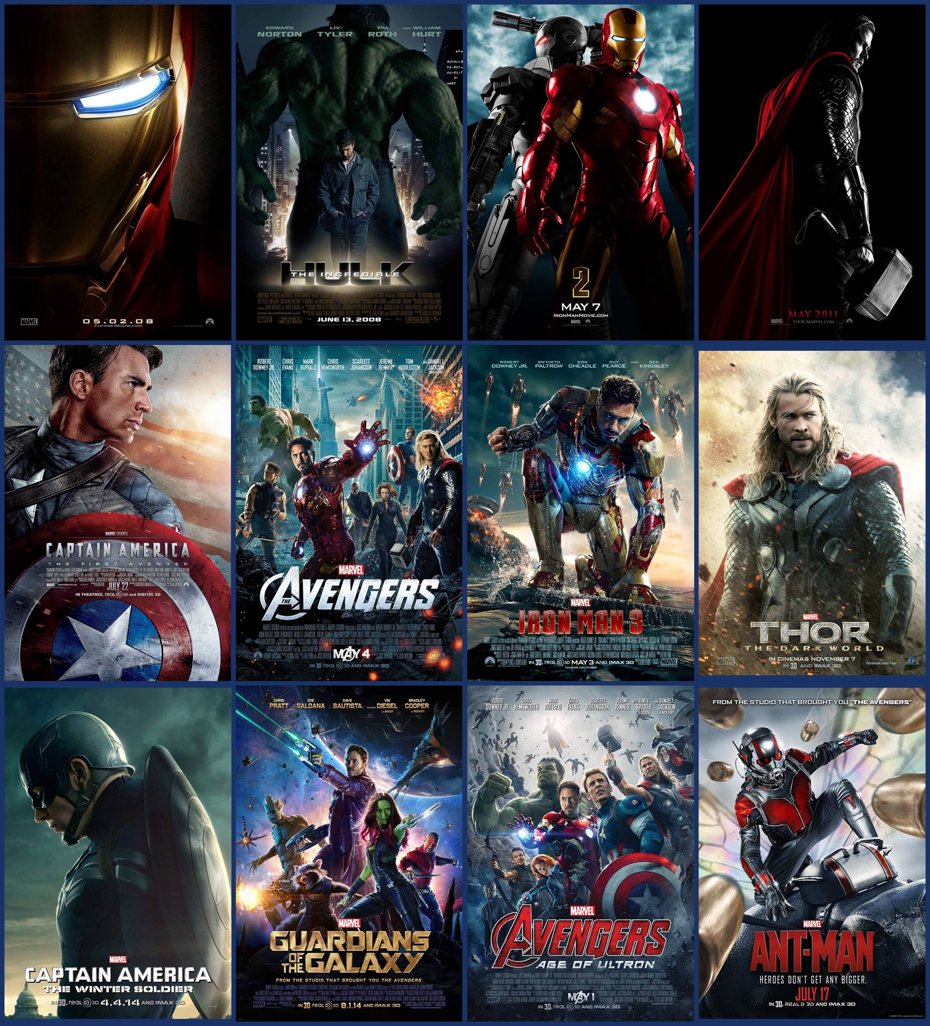 หนังของจักรวาล Marvel (Mcu) ตั้งแต่เรื่องแรก จนถึงล่าสุด (Ant-Man)  ชอบไม่ชอบเรื่องไหนกันบ้างครับ - Pantip