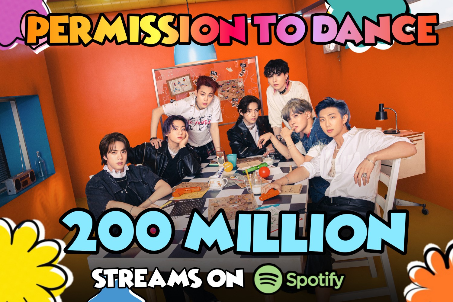 BTS (방탄소년단) 'Permission To Dance >>200 MILLION STREAMS