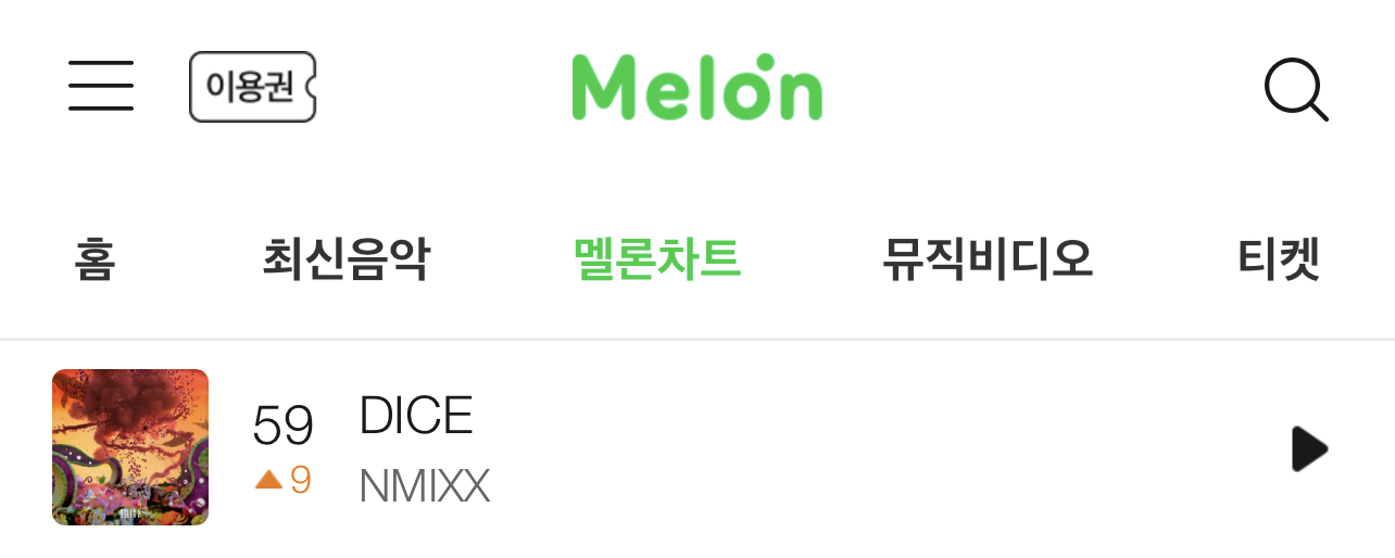 NMIXX "DICE" ขึ้นสู่อับดับ 59 MelOn TOP 100 (NEW PEAK) Pantip