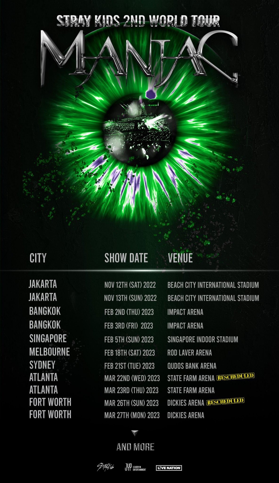 Stray Kids(스트레이 키즈) 2nd World Tour "MANIAC" Additional Show Info