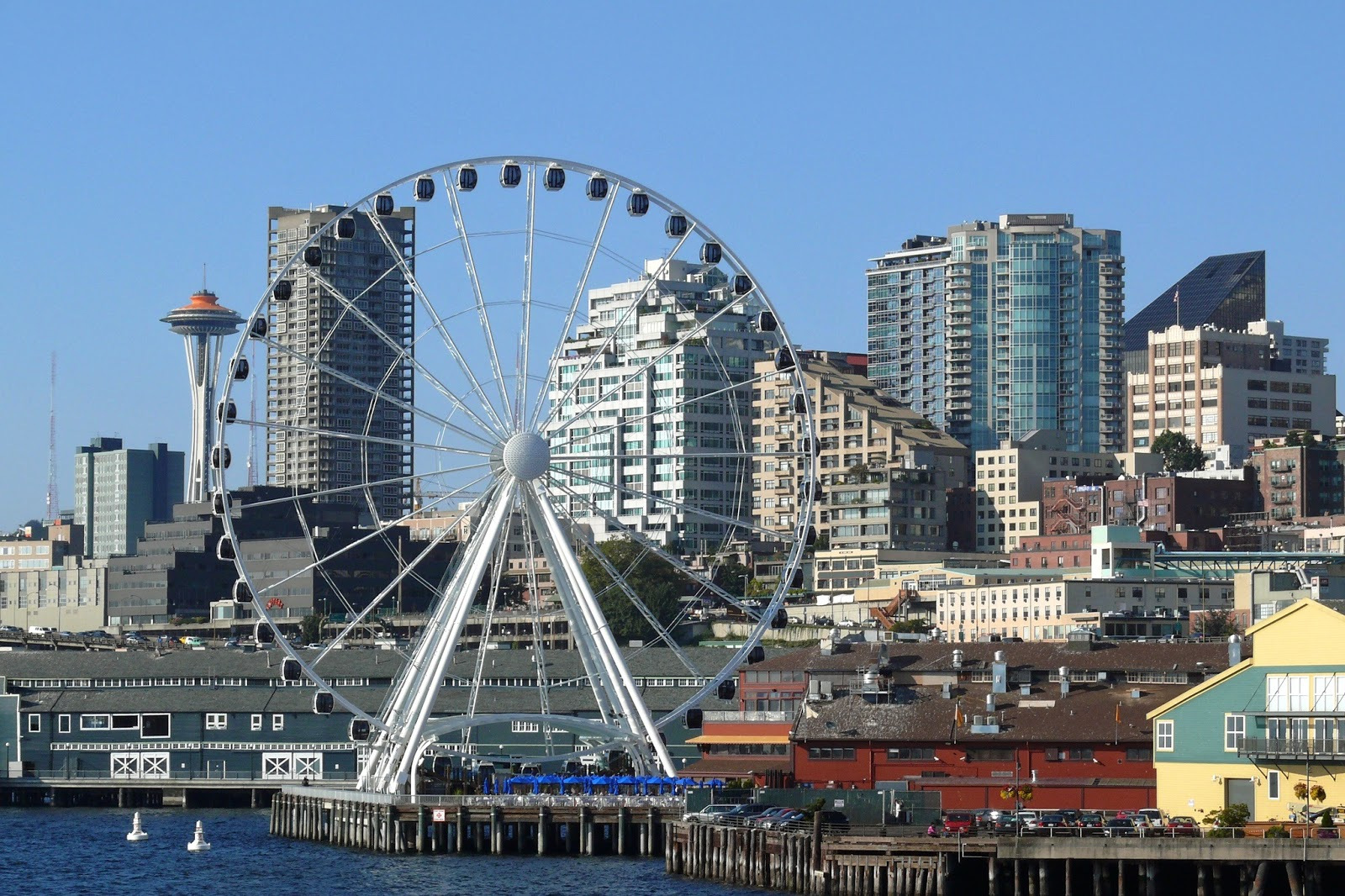 More interesting and exciting. Сиэтл город в США. Interesting City. Seattle great Wheel.