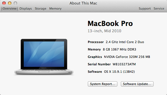 mid 2010 1067 ram for mac