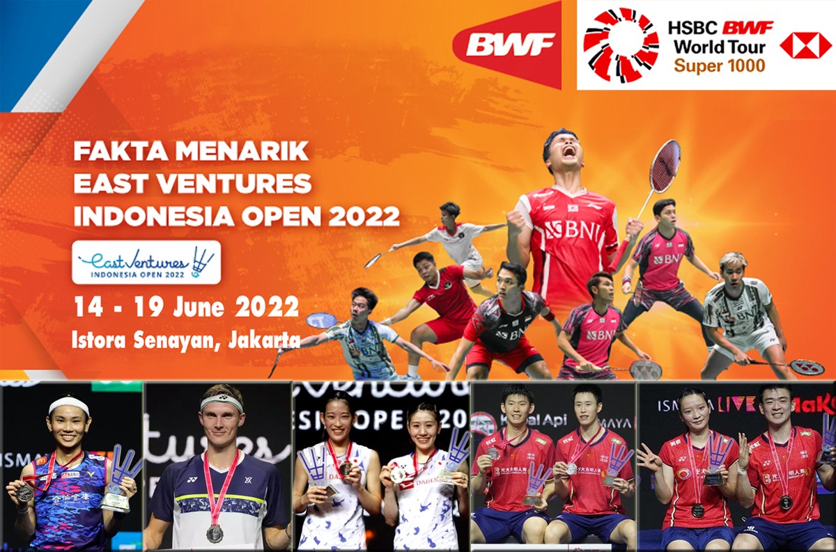 คลิปแบดมินตัน EAST VENTURES Indonesia Open 2022 รอบ 32 - รอบชิงชนะเลิศ 14 - 19 มิ.ย