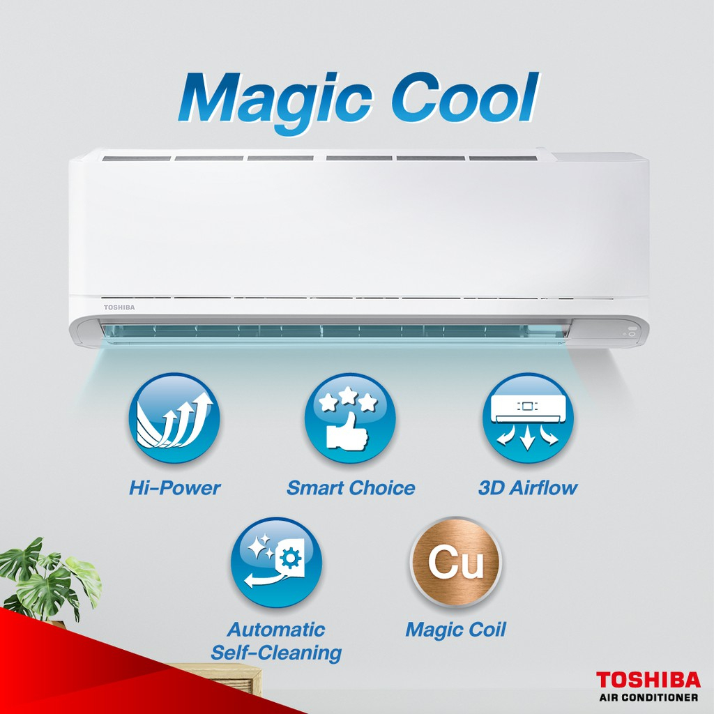 ⛄ TOSHIBA แอร์ติดผนัง รุ่น MAGIC COOL PLUS NEW2024 ขนาด 9200-24000 BTU ...