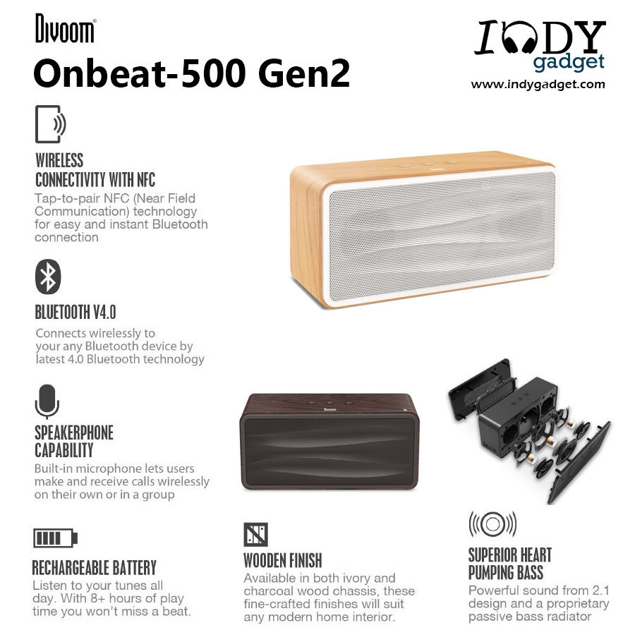 Portable Speakers Portable Bluetooth Divoom Onbeat 500 Divoom On