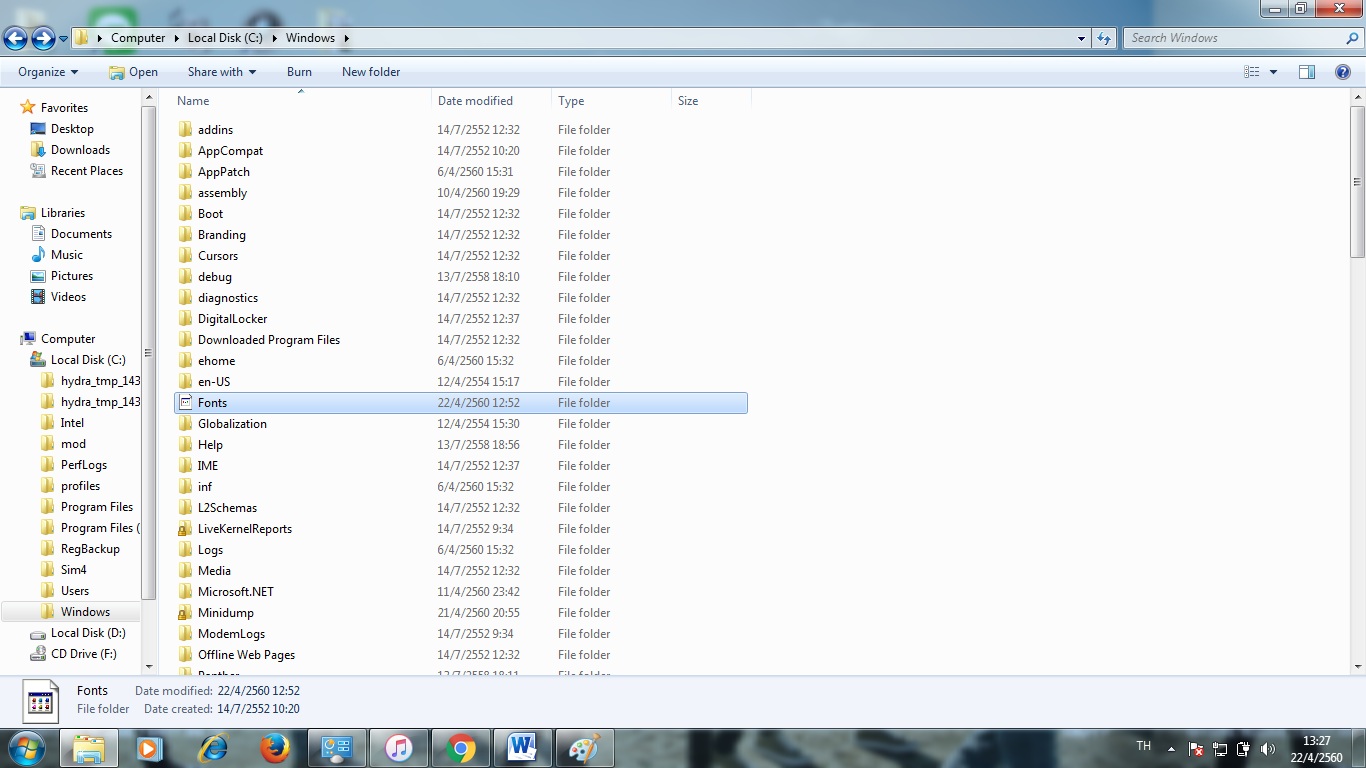 ลงฟอนต์ไม่ได้ค่ะ แบบพอลากเข้าfontแล้ว พอเปิดดู ฟอนต์ไม่เข้าค่ะ ใครพอรู้วิธีบ้างคะ? - Pantip ลงฟอนต์ไม่ได้ค่ะ แบบพอลากเข้าFontแล้ว พอเปิดดู ฟอนต์ไม่เข้าค่ะ ใครพอรู้วิธีบ้างคะ? - Pantip