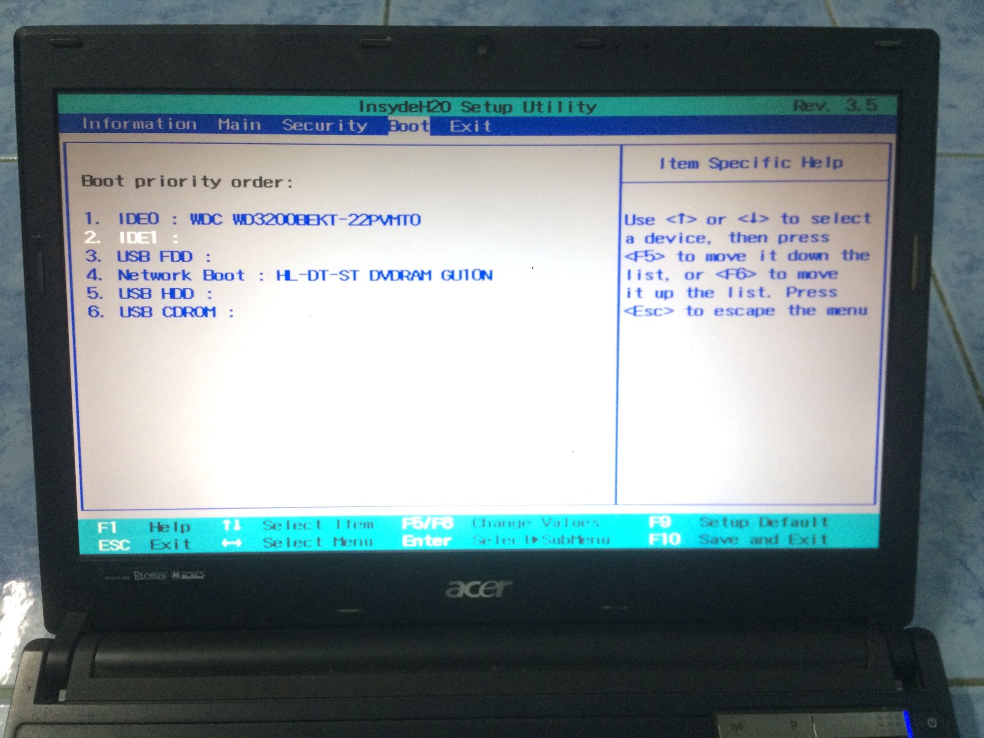 Notebook Acer No Bootable Device Insert Boot Disk And Press Any 