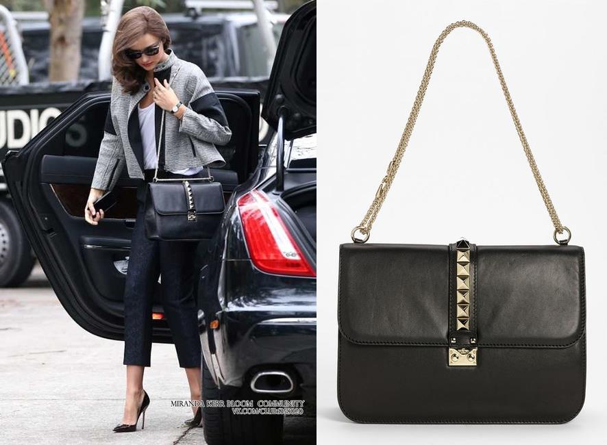 MIRANDA KERR - Bag - Burberry Barrel Suede Satchel