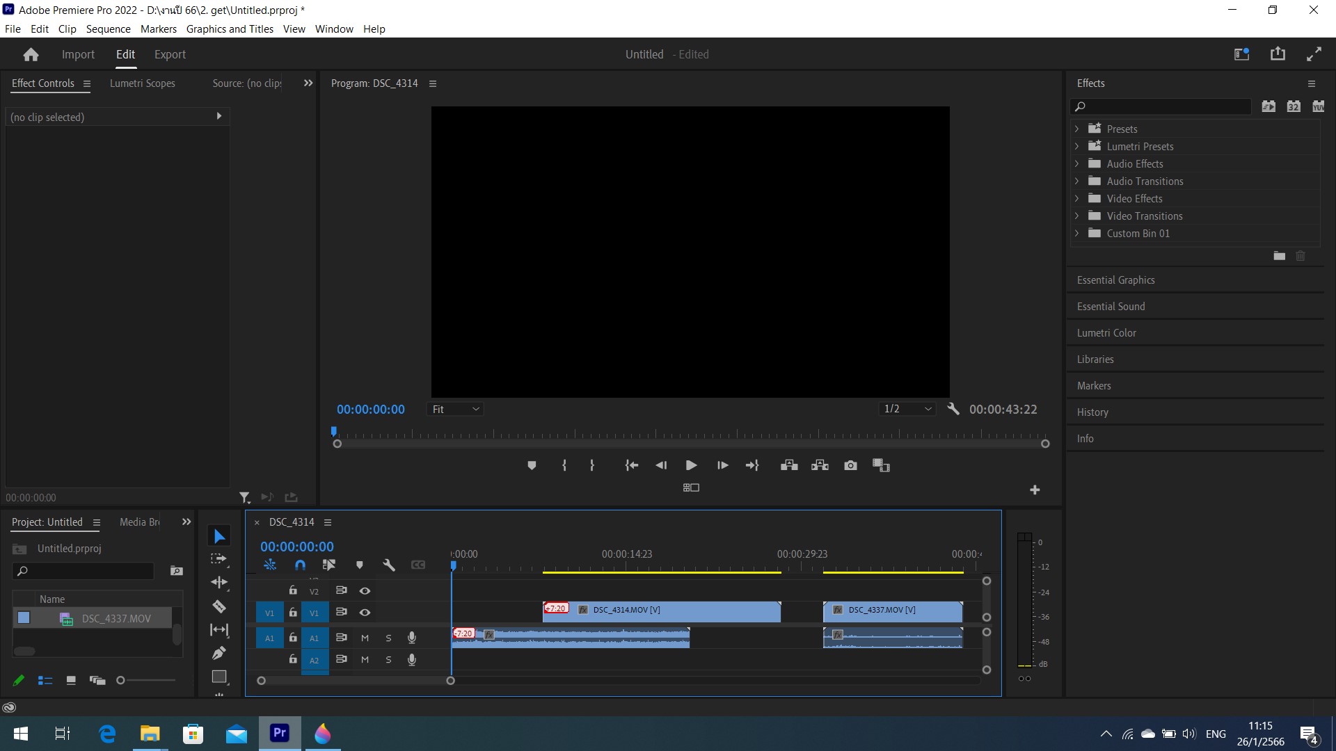 premiere pro layer เสียงกับภาพไม่ลิ้งกัน Pantip