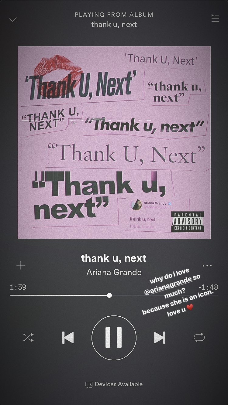 Next Lyrics Inspired Poster Print Ariana Grande Thank U Home Kitchen Handmade Products Umoonproductions Com