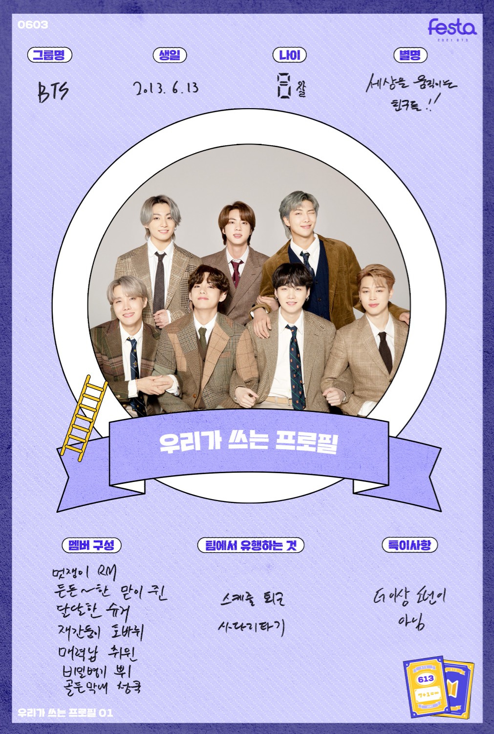 [2021BTSFESTA] 2021 BTS Profile โปรไฟล์ที่พวกเราเขียน