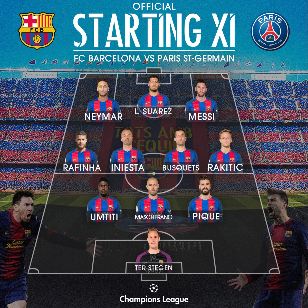 FC Barcelona พูดคุยหลังแมทช์ยูซีแอลเลคสอง vs PSG 9/3/17 ...