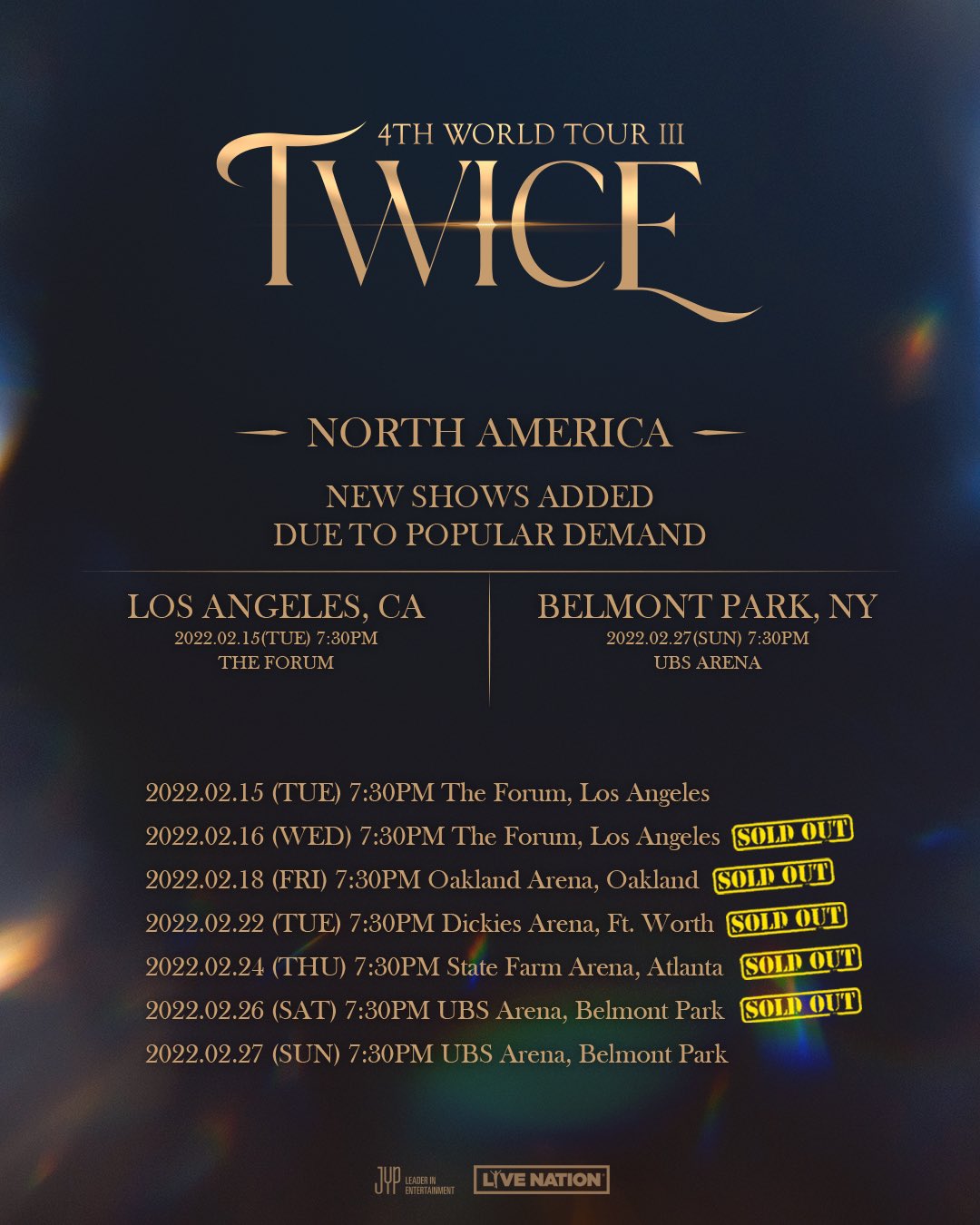 [KPOP] TWICE 4TH WORLD TOUR ‘Ⅲ’ IN NORTH AMERICA เนื่องด้วยบัตร Sold