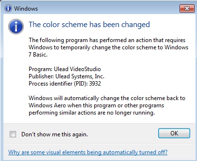 change color scheme to windows 7 basic