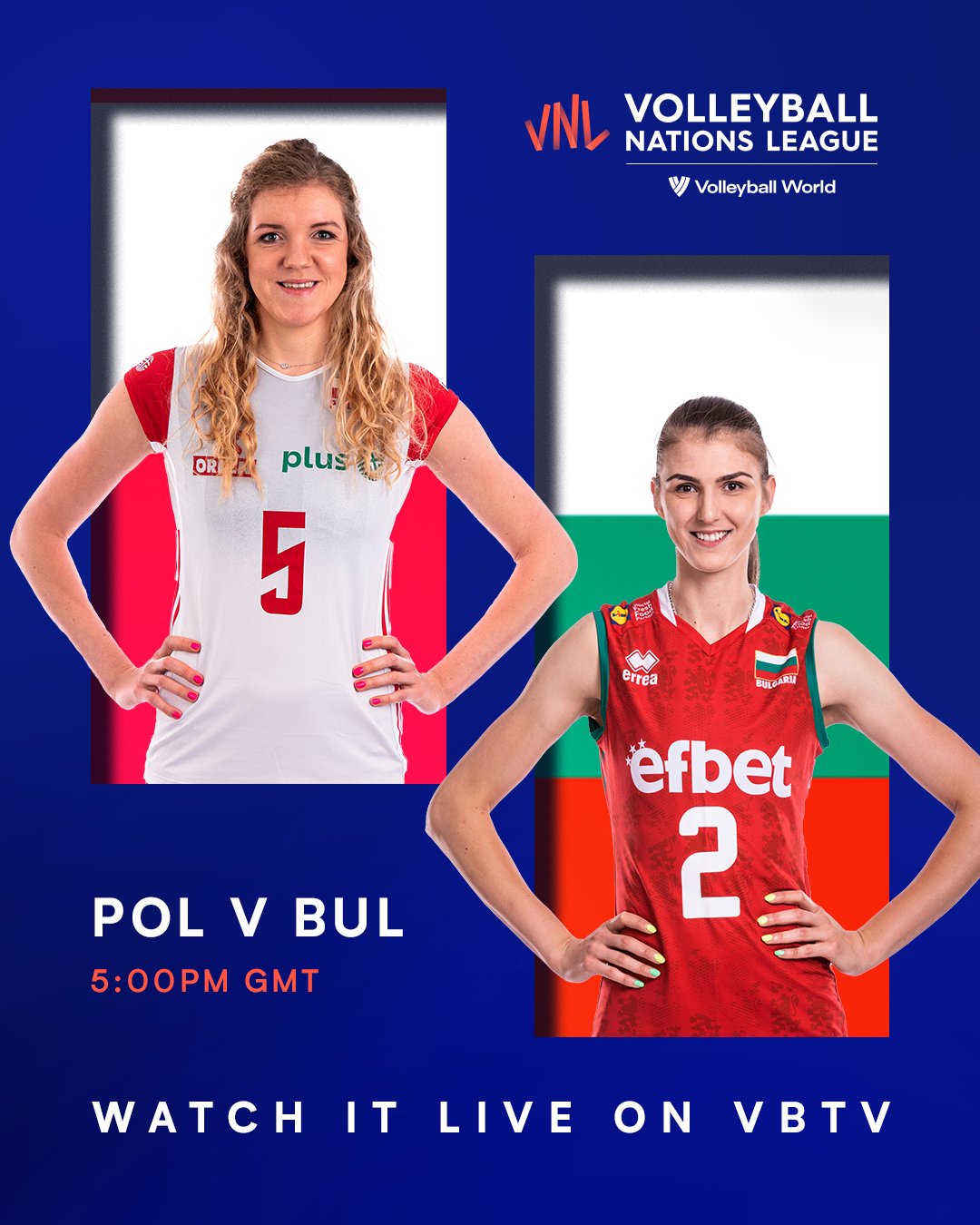 🤹/u200d♀️เชียร์สด🌼 Womens VNL 2022 ⏰เวลา 00.00 น.⏰ Poland v Bulgaria 04/07/65