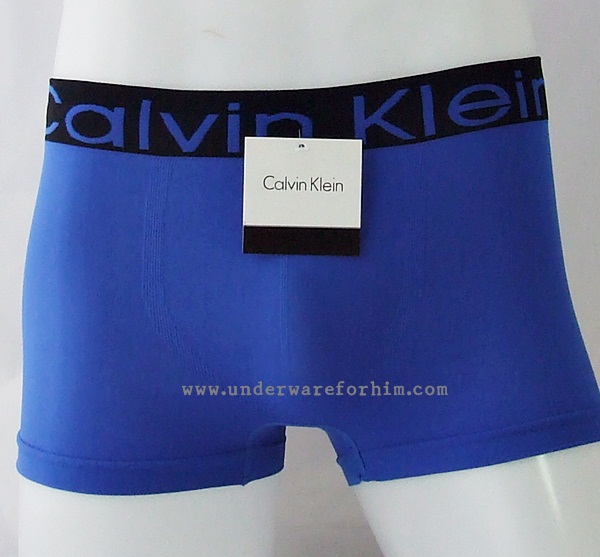 กางเกงในชาย Calvin Klein Boxer Briefs : สีน้ำเงิน แถบขอบ Ck สีดำ - Pantip