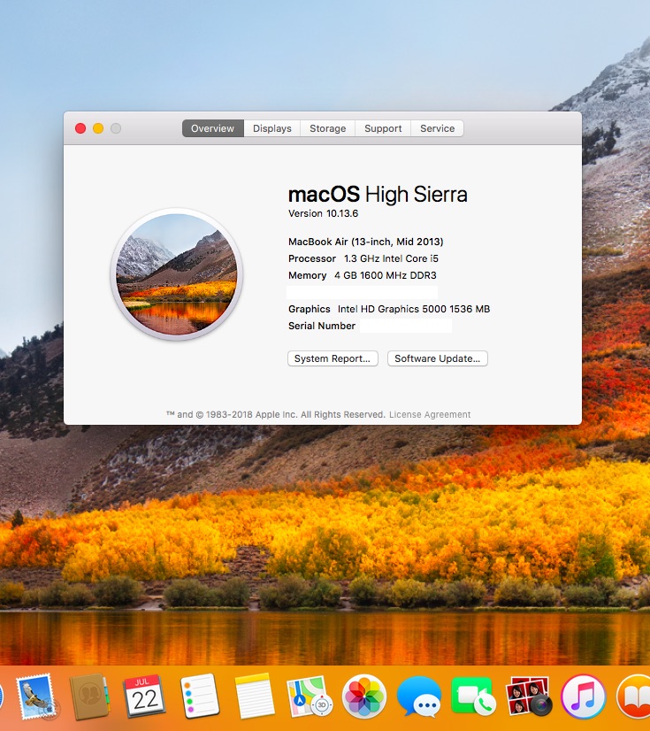 update for mac high sierra