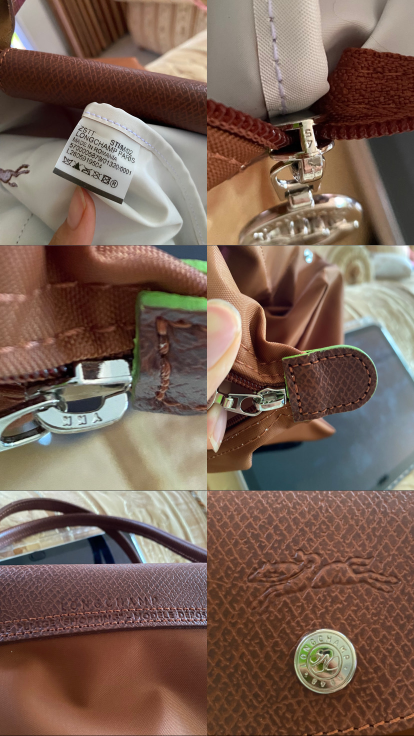 Longchamp le pliage discount cuir size m pantip