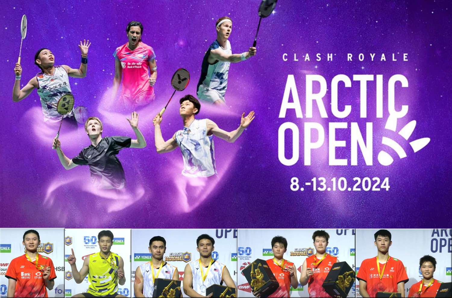 คลิปแบดมินตัน CLASH ROYALE Arctic Open 2024 : รอบ 32 - รอบชิงชนะเลิศ [8 - 13 ต.ค. 67] - 