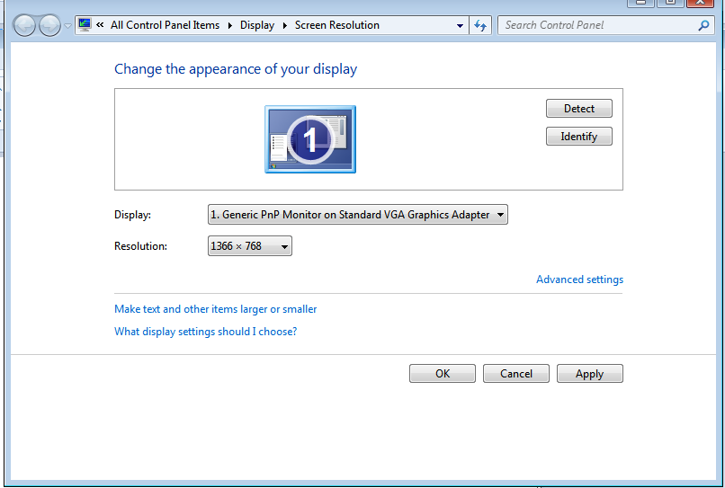 connect to projector แล้วนิ่ง(ไม่ได้) ทำไงดีครับ ช่วยหน่อย win 7 64bits