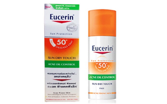 eucerin sun dry touch acne oil control pantip