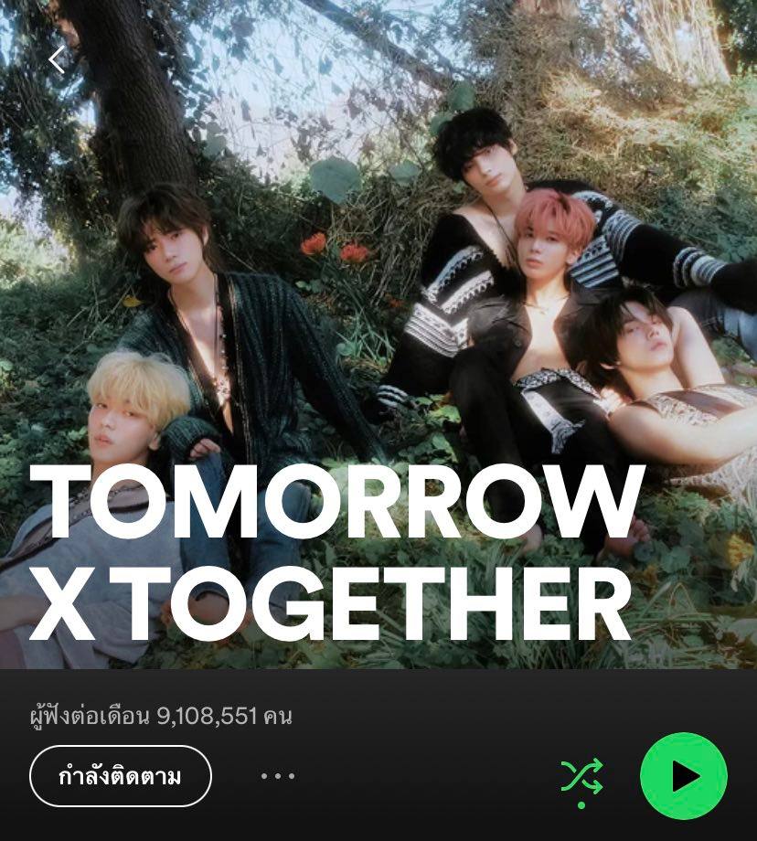 TXT ทำยอดผู้ฟังต่อเดือนบน Spotify สูงขึ้นถึง 9.1M สูงสุดของ Idol Boy ...