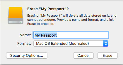 wd passport format for mac
