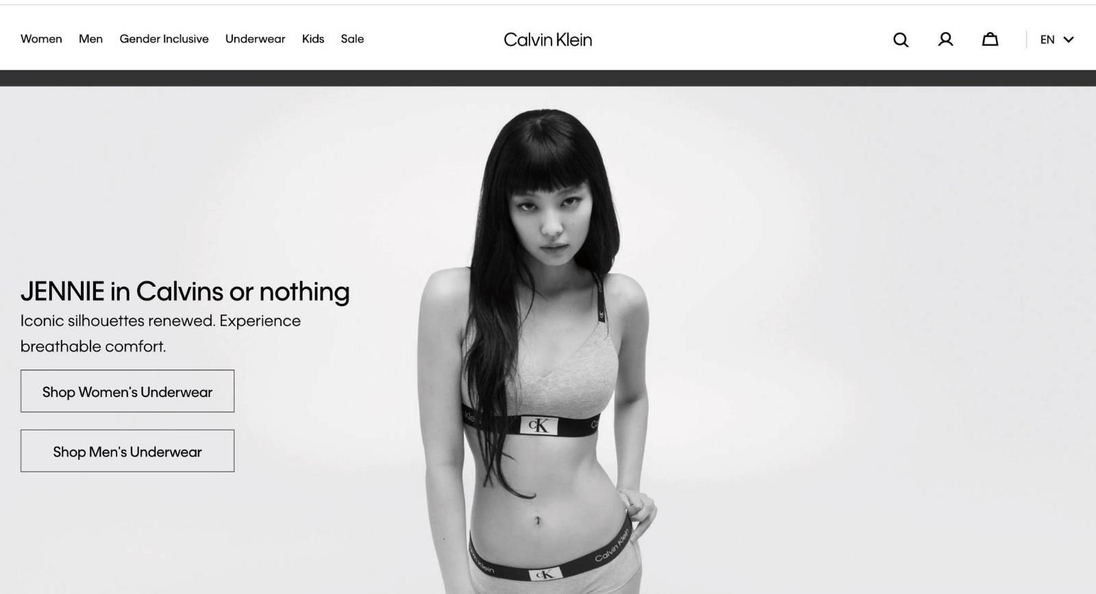 calvinklein on X: 1996 is the moment. JENNIE in Calvin Klein 1996
