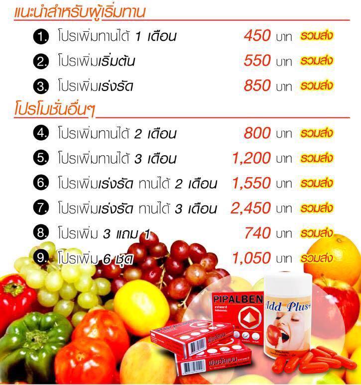 ขายวิตามิน Add Plus เพิ่มน้ำหนัก สำหรับคนผอม มี อย. - Pantip