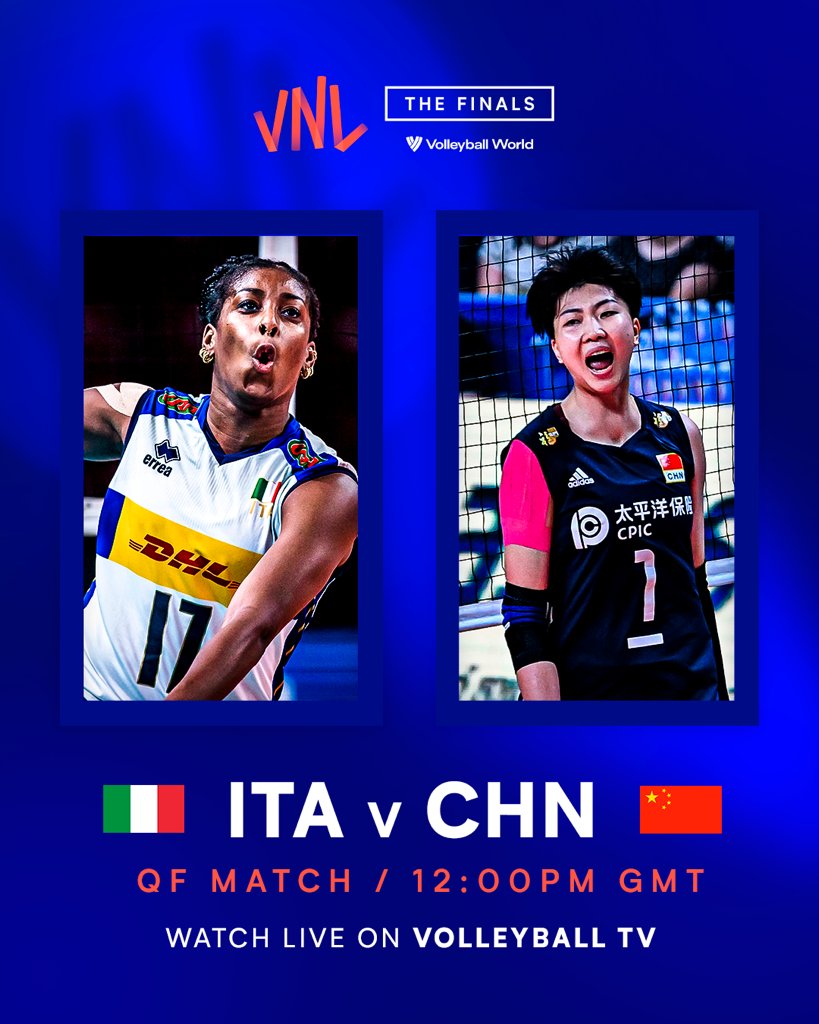 🤹/u200d♀️เชียร์สด🌼 Womens VNL 2022 - Quarter Finals🏆 ⏰เวลา 19.00 น.⏰ Italy vs