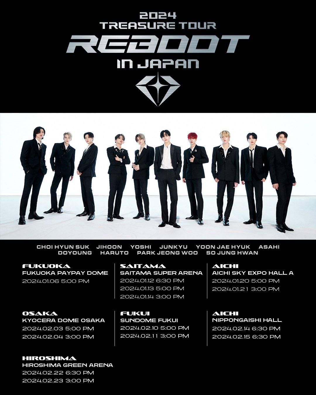 [💎] TREASURE ประกาศคอนเสิร์ต 2024 TREASURE TOUR [REBOOT] IN JAPAN Pantip