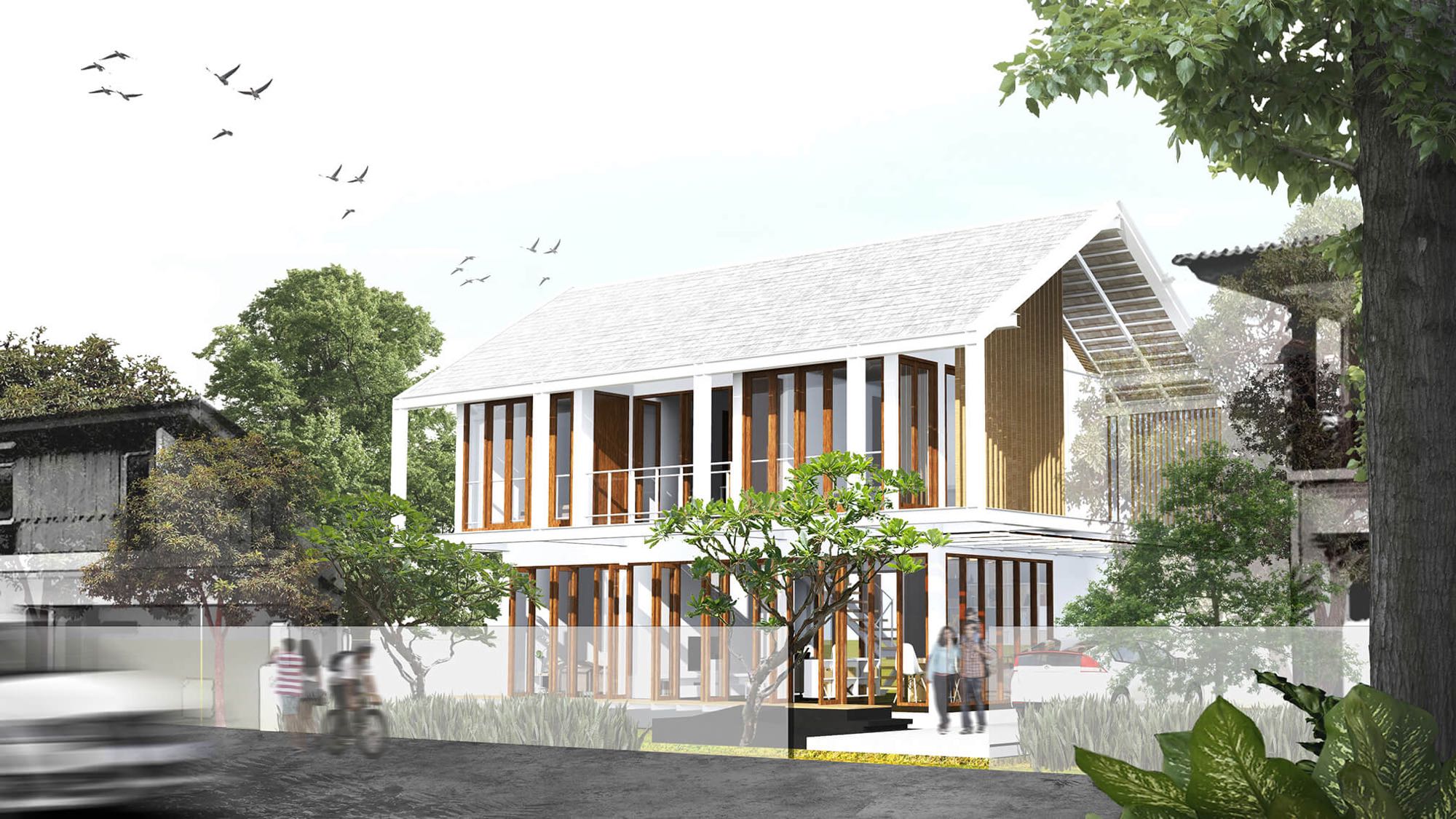 รีวิว]สร้างบ้านจากแบบบ้านใต้เงาในโครงการรักษ์โลก ของ ธอส. - Pantip