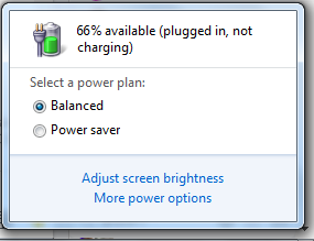 คอมขึ้นว่า "The AC power adapter wattage and type cannot ...