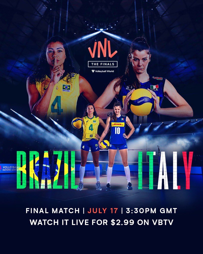 🤹/u200d♀️เชียร์สด🌼 Womens VNL 2022 - 🥇Gold Medal Match🥇⏰เวลา 22.30 น.⏰Italy v Brazil