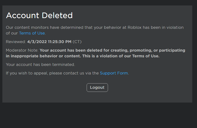 Roblox Account Deleted กู้คืนได้ไหมคะ Pantip