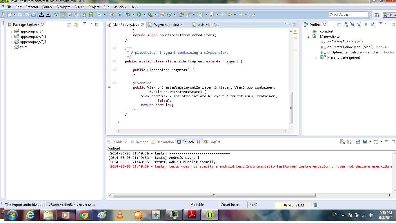 android eclipse test - Pantip