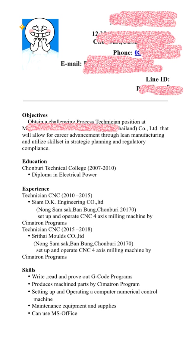 ช่วยตรวจ Resume ให้หน่อย ควรจะปรับปรุงตรงไหนดีคะ - Pantip