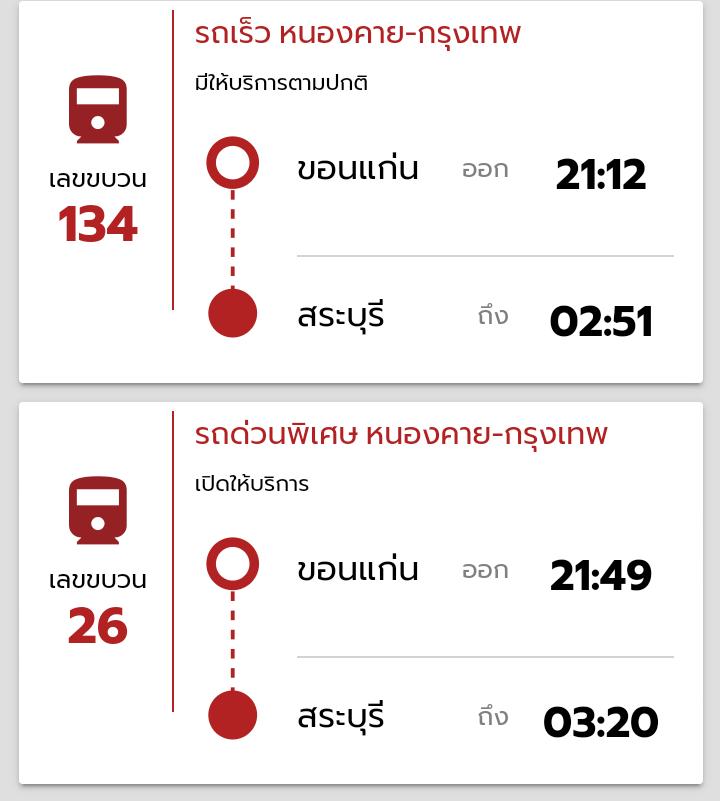 นั่งรถไฟจากขอนแก่นไปสระบุรีได้มั้ยคะ? - Pantip