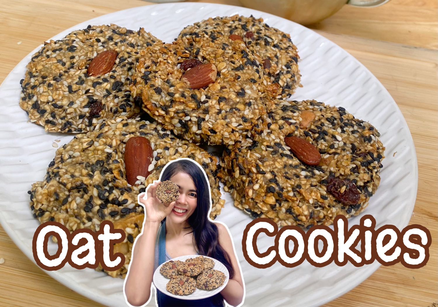 Healthy Oat Cookies คุกกี้ข้าวโอ๊ต ด้วยหม้อทอดไร้น้ำมัน - 