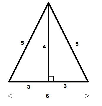 สามเหลี่ยมหน้าจั่วซึ่งมีส่วนสูง 4 ซม. และมีความยาวเส้นรอบรูปเท่ากับ 16 ซม.  จะมีพื้นที่เท่าใด - Pantip