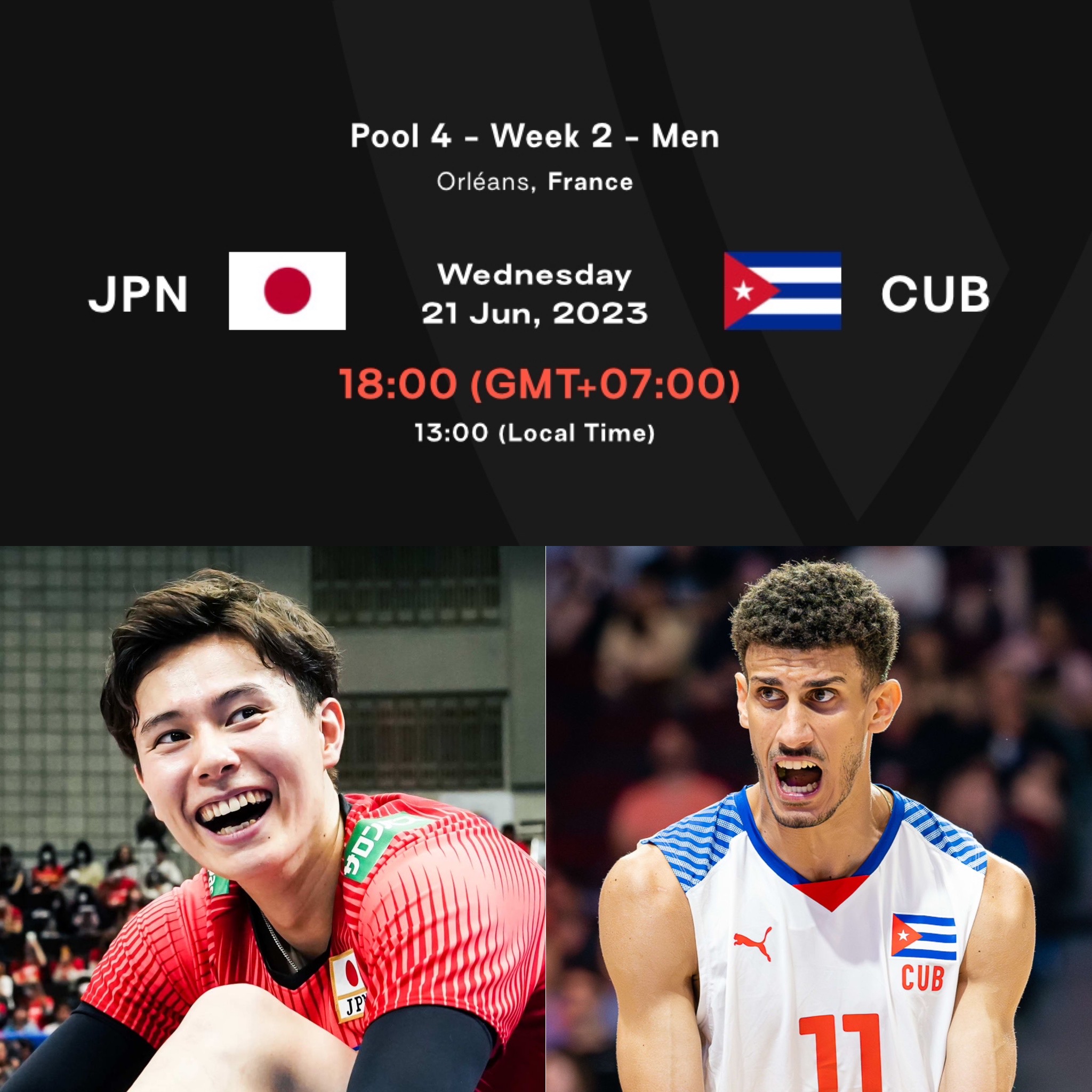 เชียร์สด FIVB Volleyball Men's Nation League 2023 ญี่ปุ่น 🇯🇵 พบ คิวบา ...