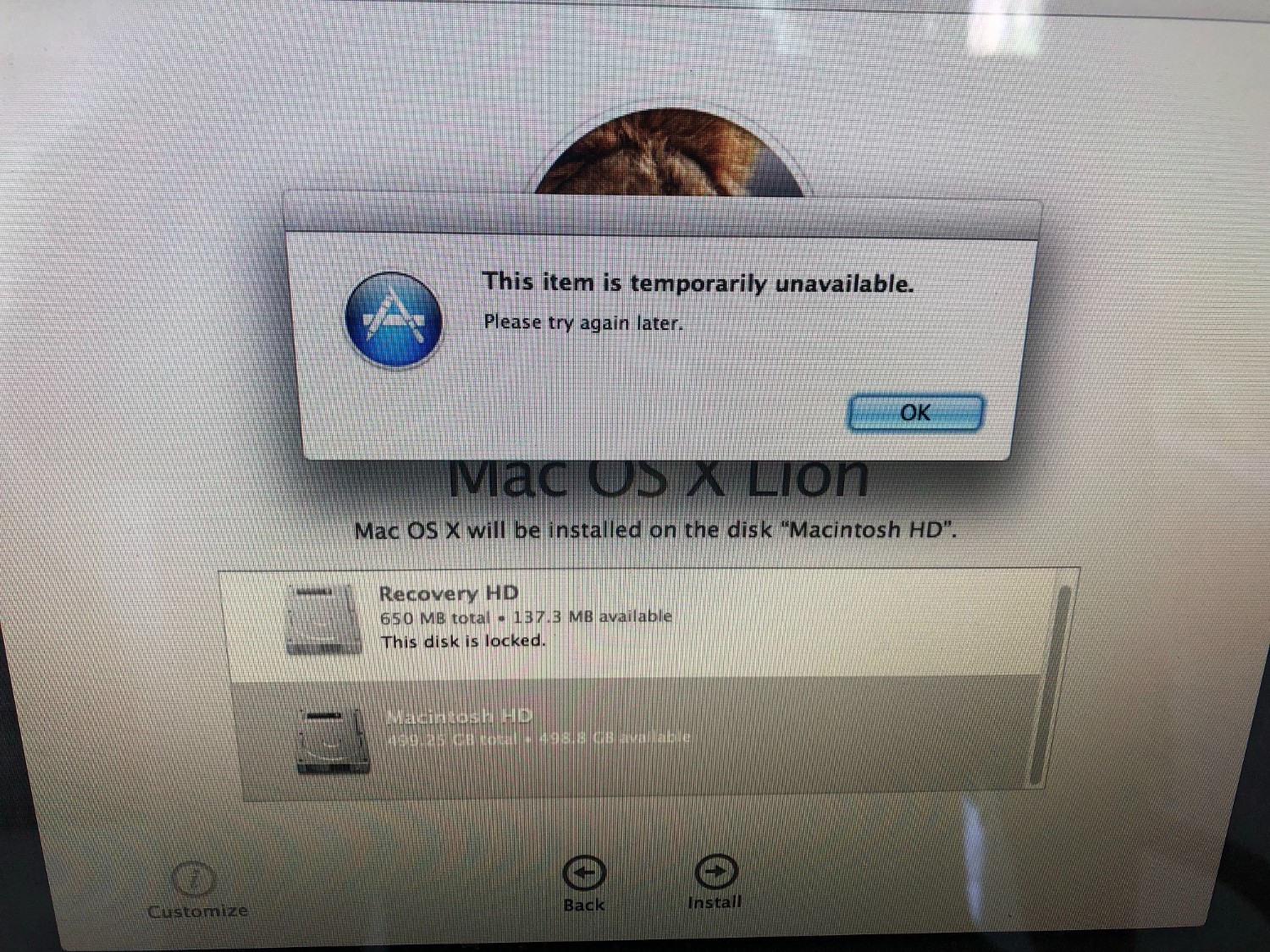 iMac 21.5 Late2009 ผมไป erase HD เพื่อลบข้อมูลทั้งหมดแล้วจะลงใหม่ ไม่