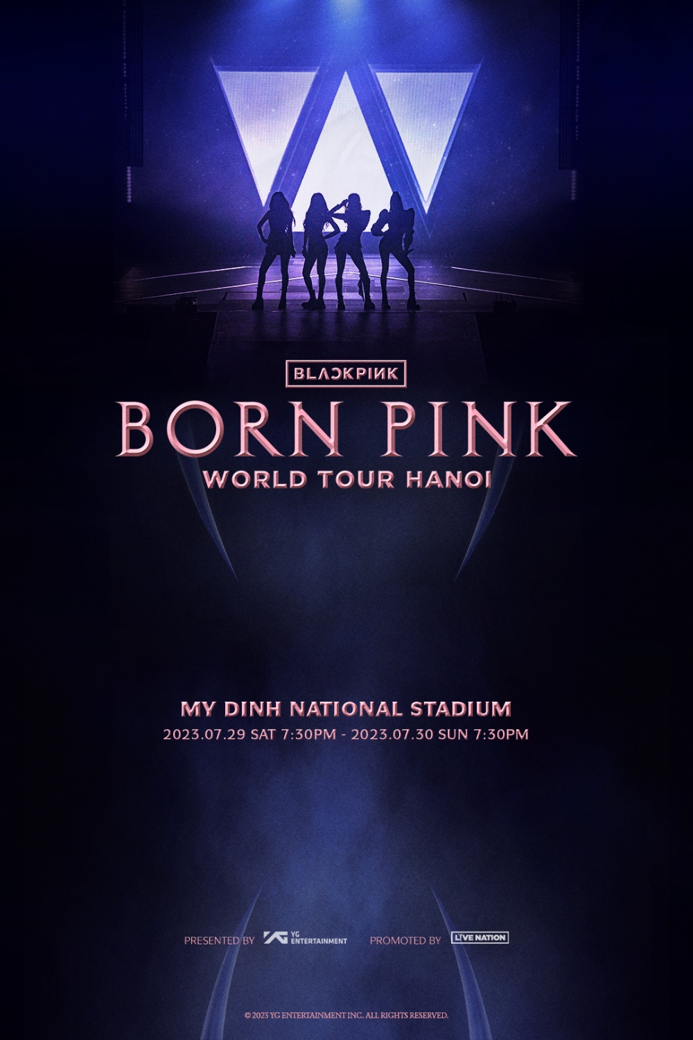 BLACKPINK WORLD TOUR [BORN PINK] IN HANOI POSTER Pantip