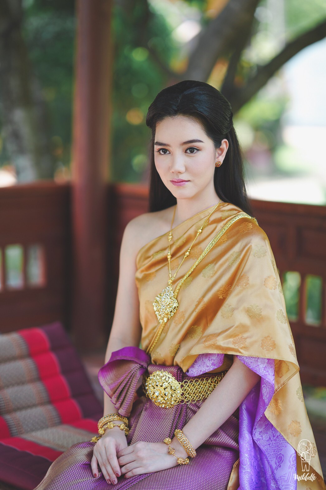 ริชชี่ อรเณศ ชุดไทยสไบเฉียง สวยงดงามตามแบบฉบับหญิงไทยสมัยโบราณ Pantip 7637