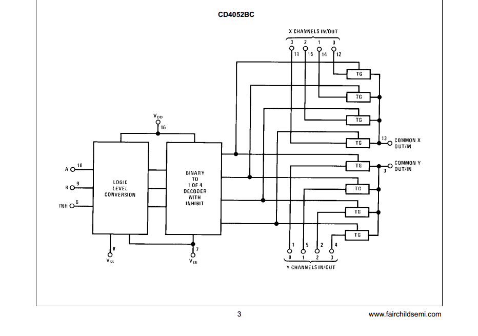 Cd4053 схема включения